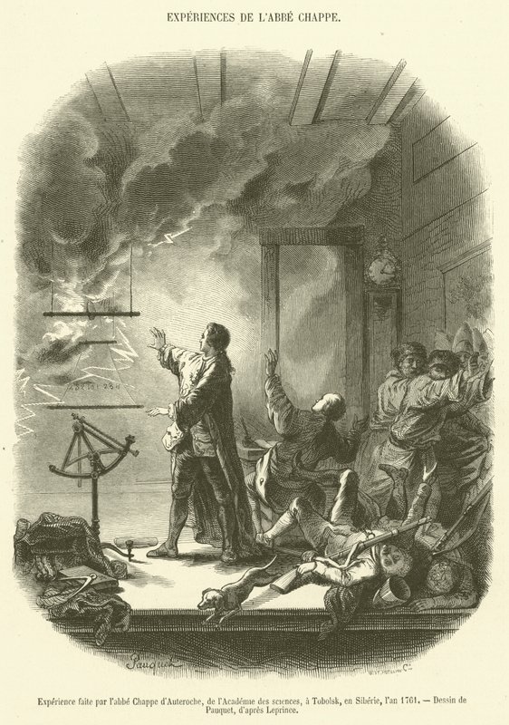 Experiment durchgeführt von Abbé Chappe d