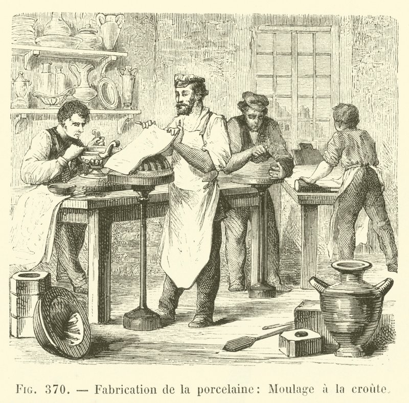 Herstellung von Porzellan, Formung der Kruste von French School