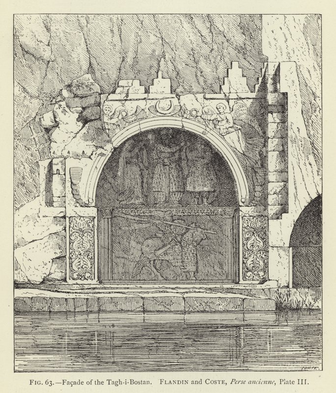 Fassade des Tagh-i-Bostan von French School