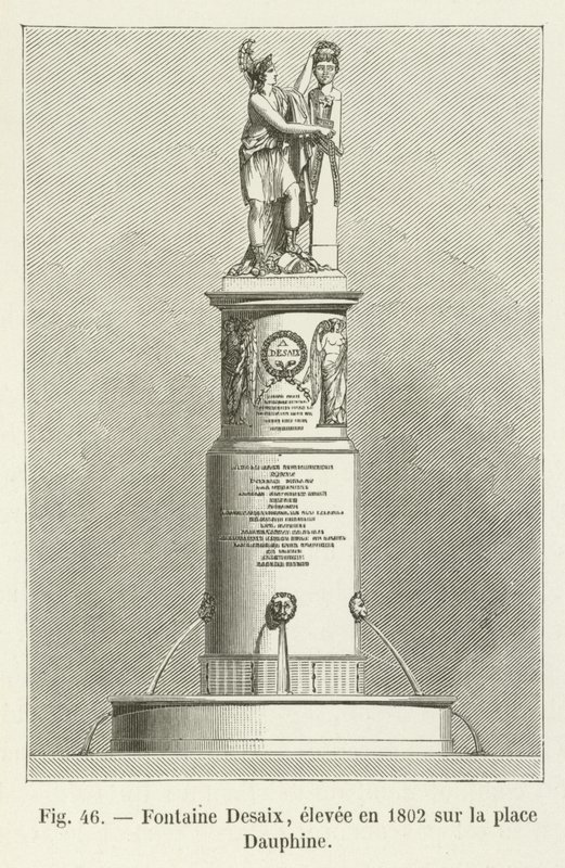Fontaine Desaix, errichtet im Jahr 1802 auf dem Place Dauphine von French School