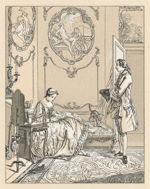 Frankreich XVIII. Jahrhundert Kostüm von French School