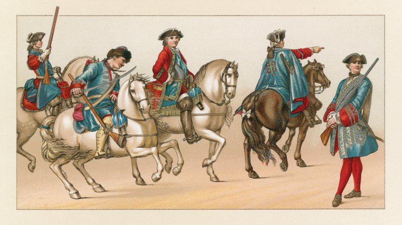 Frankreich XVIII. Jahrhundert Kostüm von French School