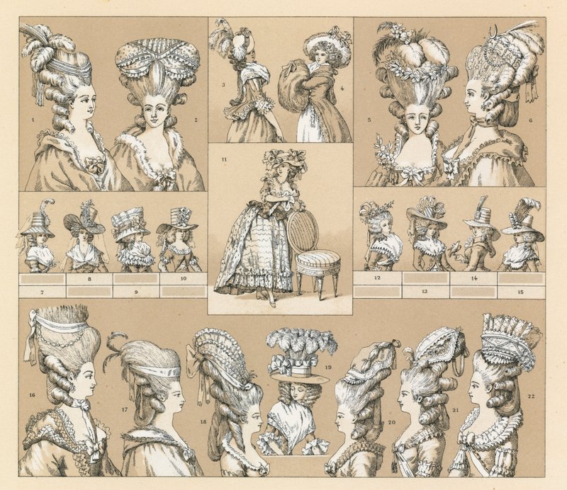 Frankreich XVIII. Jahrhundert Kostüm von French School