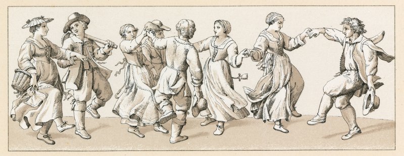 Kostüm des 17. Jahrhunderts in Frankreich von French School