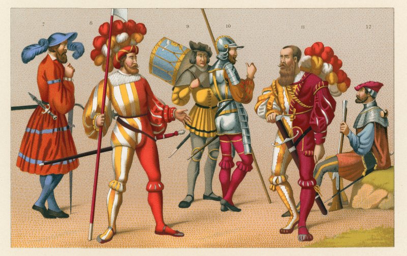 Frankreich XVI. Jahrhundert Kostüm von French School