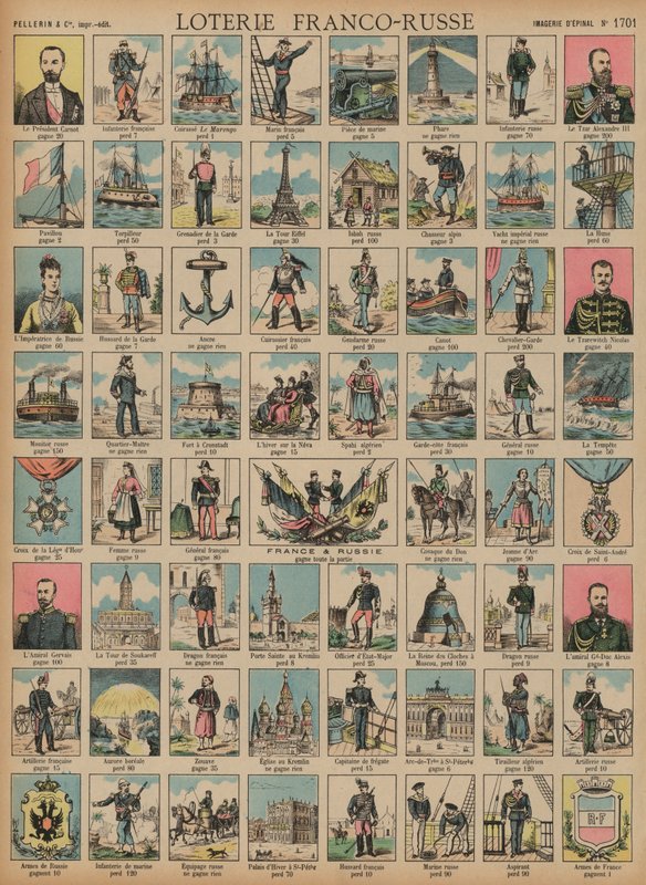 Französisch-russisches Lotteriespiel von French School