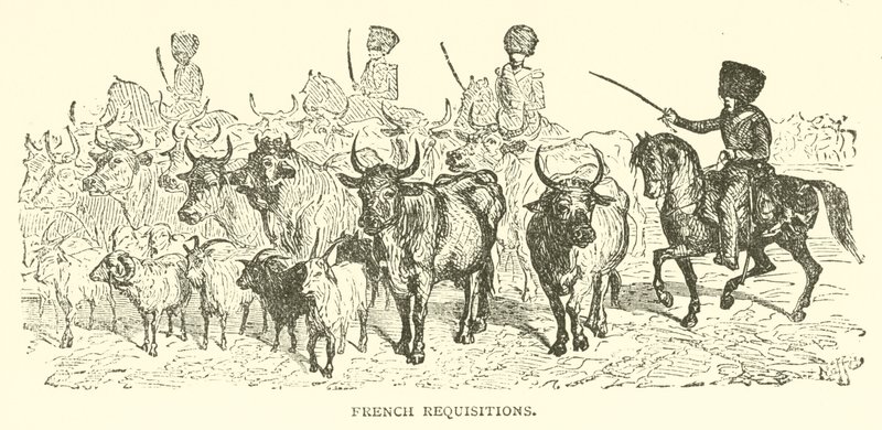 Französische Requisitionen (Gravur) von French School