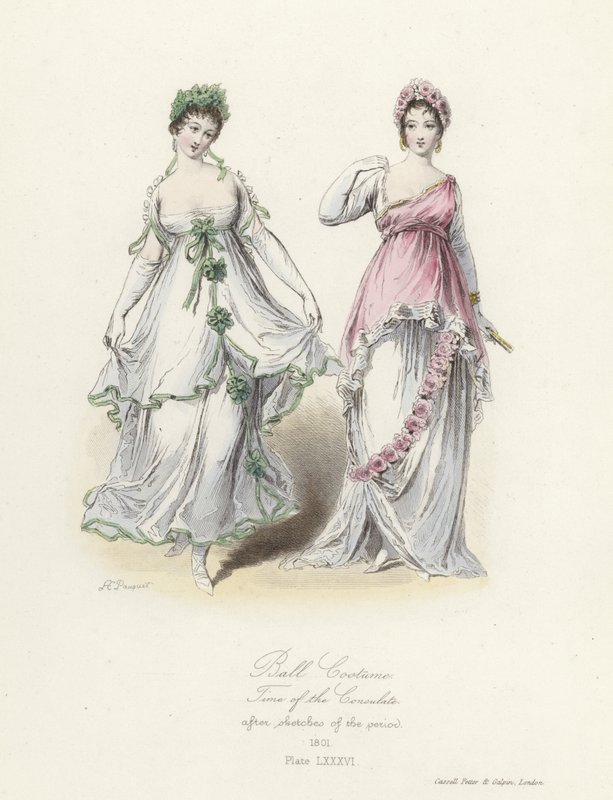 Französisches Ballkostüm, Zeit des Konsulats von French School