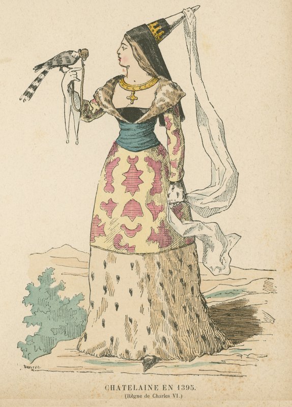 Französische Burgherrin zur Zeit von Karl VI., 1395 von French School
