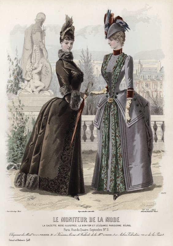 Französische Modeplatte, späte 19. Jahrhundert von French School