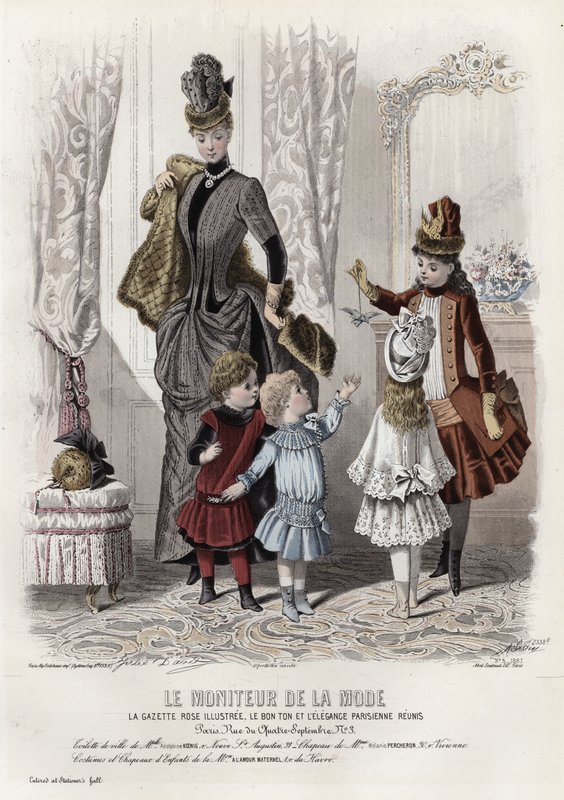 Französische Modeplatte, späte 19. Jahrhundert von French School