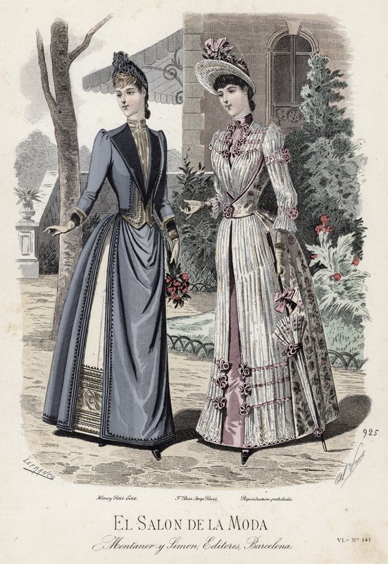 Französische Modeplatte, späte 19. Jahrhundert von French School