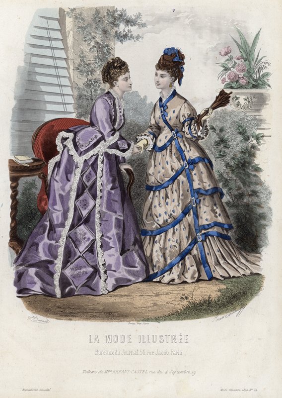 Französische Modeplatte, späte 19. Jahrhundert von French School