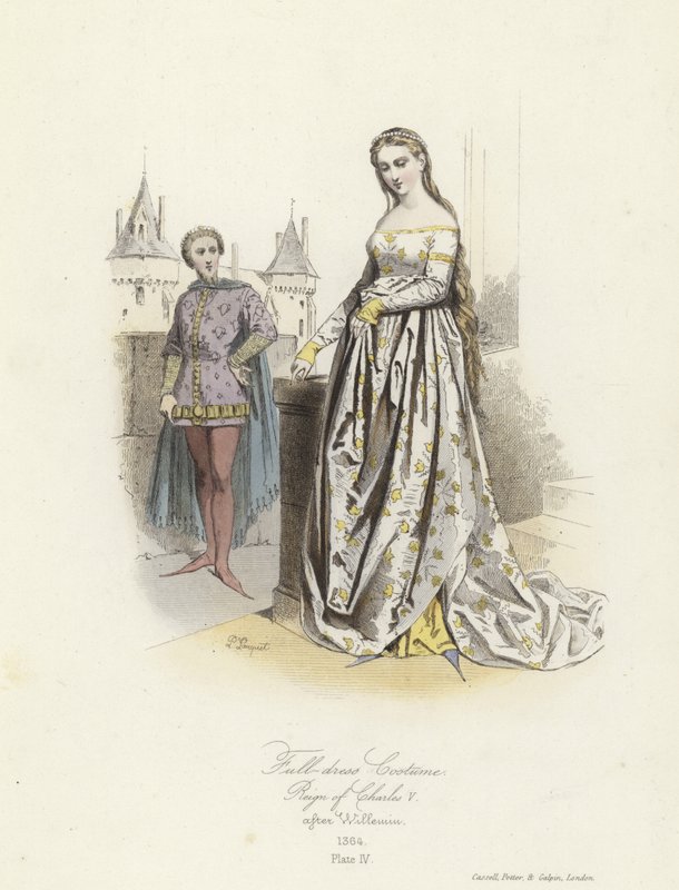 Festtagskleidung der Herrschaft von Karl V. von Frankreich von French School