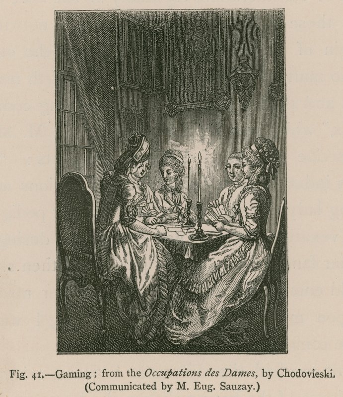 Spielen; aus den Occupations des Dames, von Chodovieski von French School