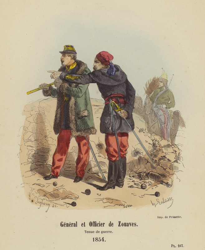General und Offizier der Zouaven, Kriegsuniform von French School