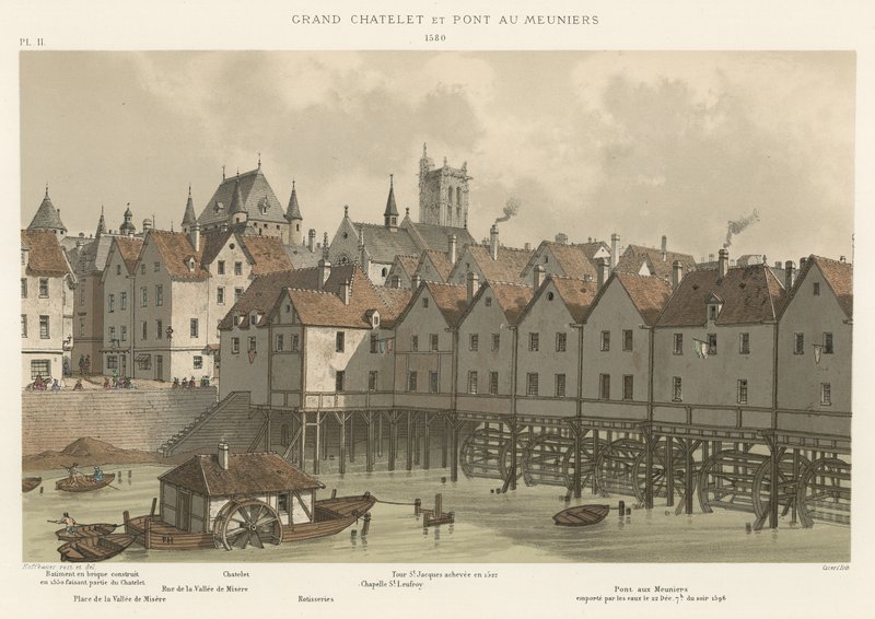 Grand Chatelet und Pont au Meuniers, 1580 von French School