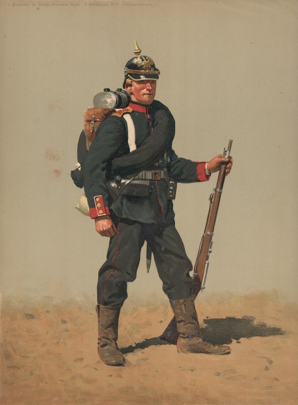 Grenadier des Königs-Grenadier-Regiments, 2. Westpreußen, Nr. 7, feldmarschmäßig von French School
