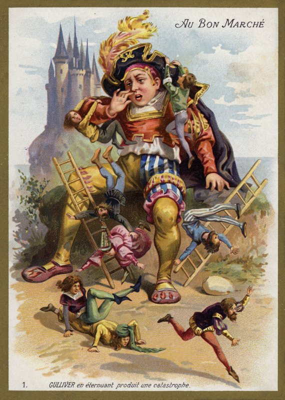 Gulliver niest und verursacht eine Katastrophe von French School