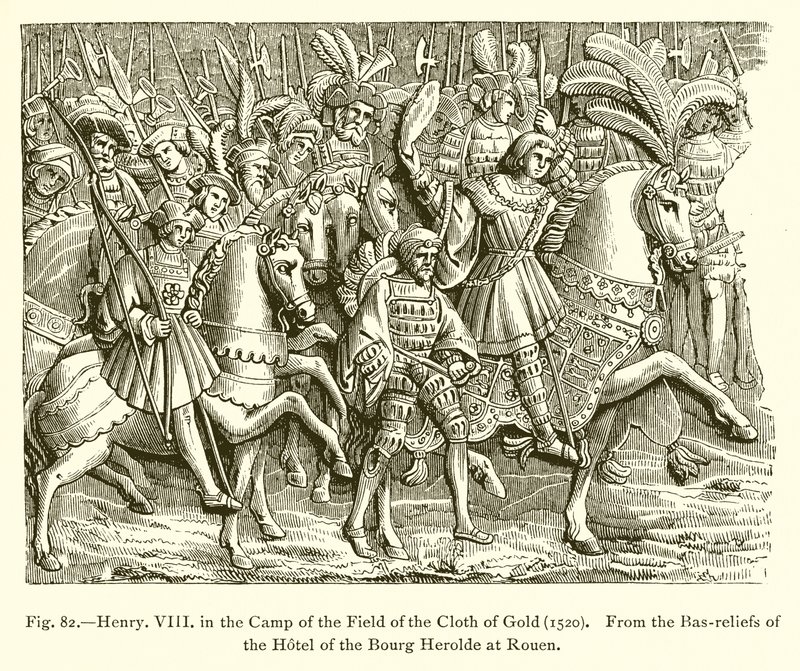 Heinrich VIII. im Lager des Feldes des Goldenen Tuchs (1520) von French School