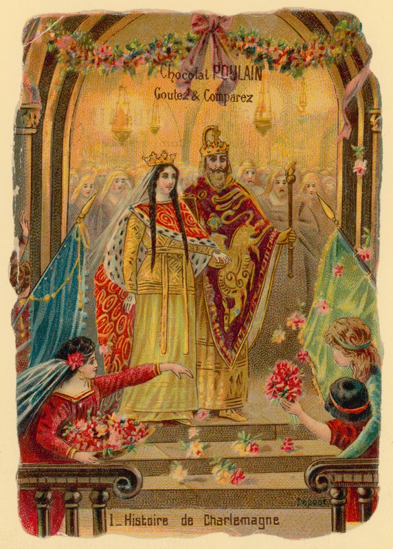 Geschichte von Karl dem Großen, Gründer des Karolingischen Reiches (ca. 742-814) von French School