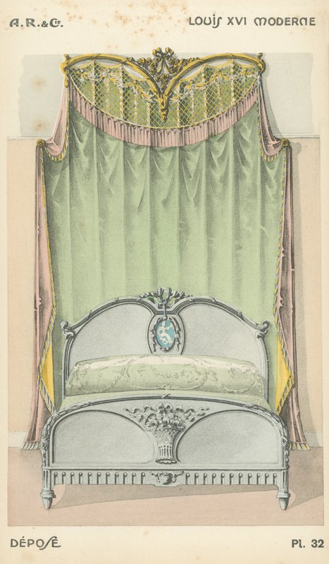 Illustration aus dem Innenarchitektur-Produktkatalog von A R & Cie, Frankreich von French School