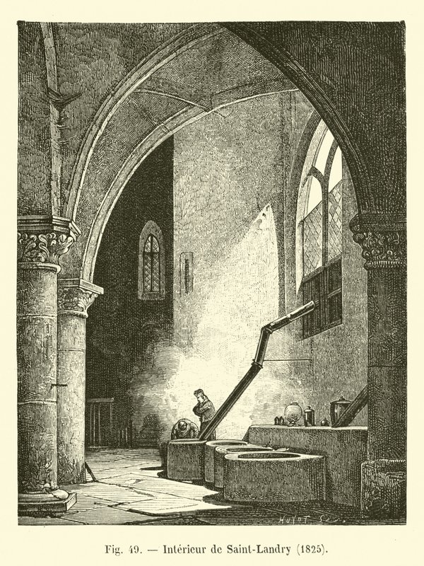 Innenraum von Saint-Landry, 1825 von French School