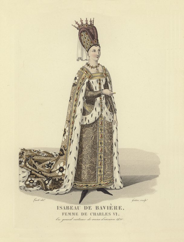 Isabeau von Bayern, Ehefrau von König Karl VI. von Frankreich von French School