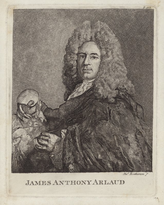 James Anthony Arlaud, Schweizer Künstler aus Genf. Graviert von Charles Bretherton von French School