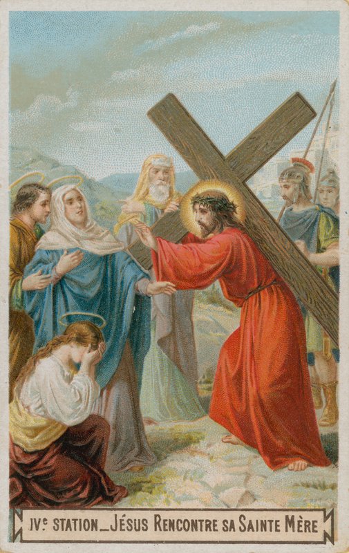 Jesus trifft seine Mutter. Die vierte Station des Kreuzwegs von French School