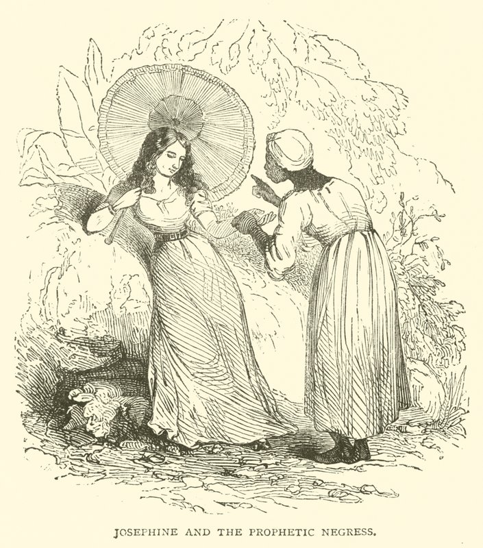 Josephine und die prophetische schwarze Frau (Gravur) von French School