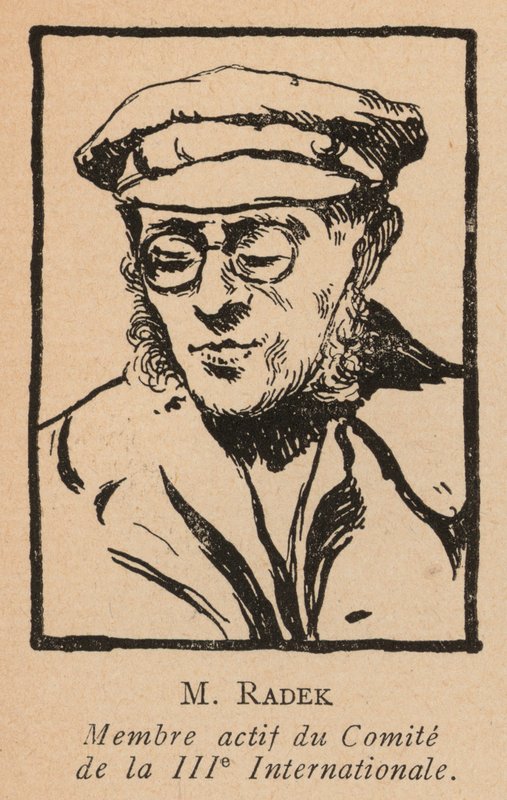 Karl Radek, polnischer marxistischer Revolutionär und Sekretär der Dritten Kommunistischen Internationale (Komintern) von French School