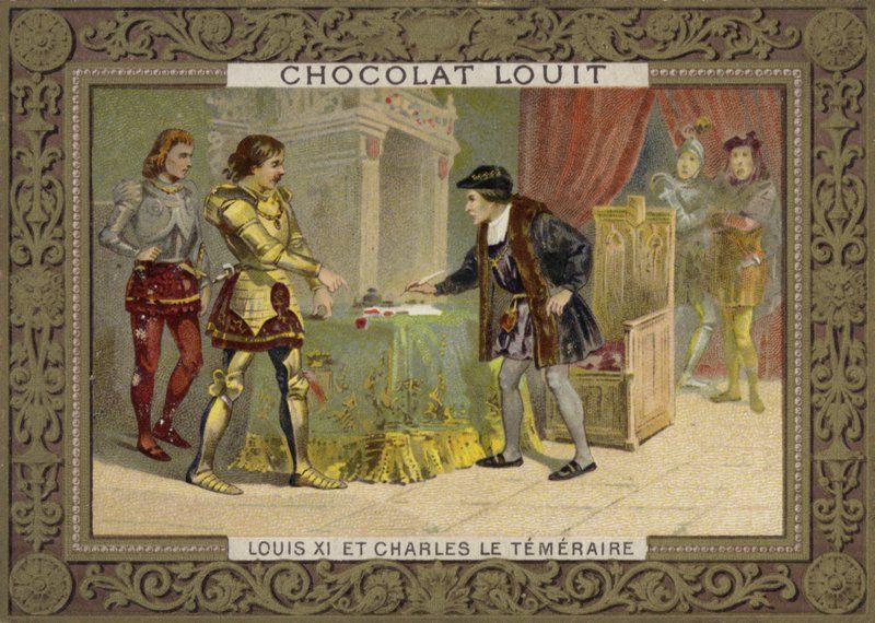 König Ludwig XI. von Frankreich und Karl der Kühne, Herzog von Burgund von French School