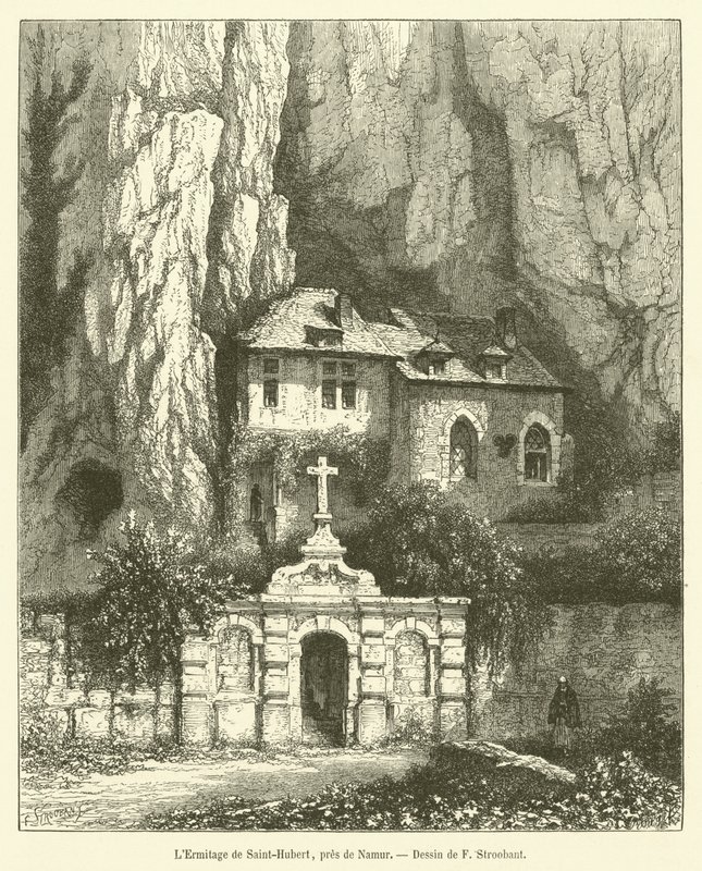 Die Einsiedelei von Saint-Hubert, nahe bei Namur von French School