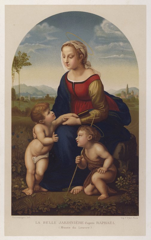 La Belle Jardiniere nach Raphael, Louvre Museum von French School