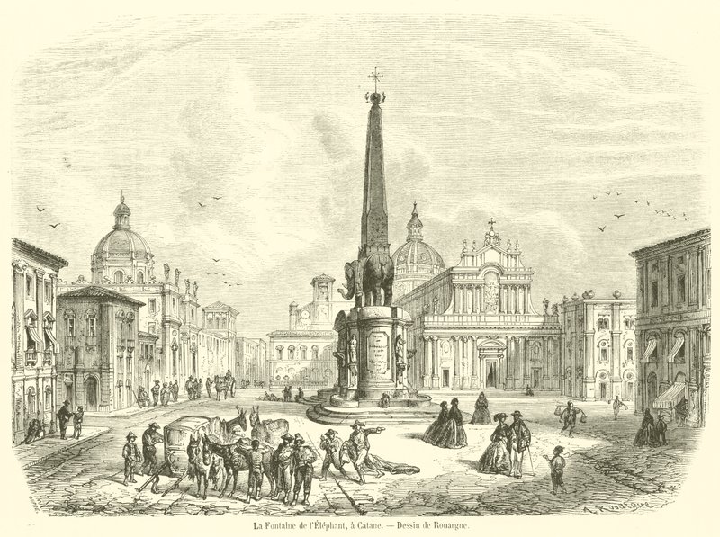 Der Elefantenbrunnen in Catania von French School