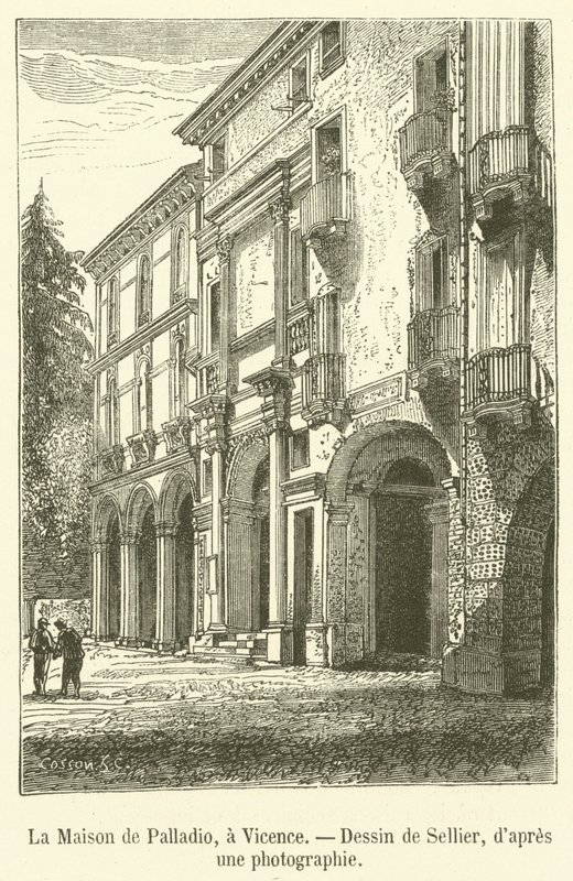 Das Haus von Palladio, in Vicenza (Stich) von French School