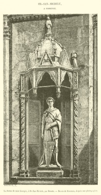 La Statue de saint Georges, a Or-San-Michele von French School