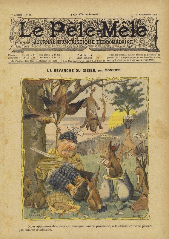 La revanche du gibier. Illustration für Le Pele-Mele von French School