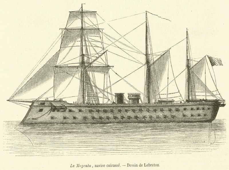 Das Magenta, gepanzertes Schiff von French School