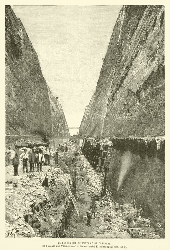 Der Durchbruch des Isthmus von Korinth von French School