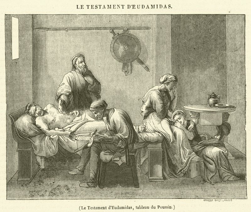 Das Testament von Eudamidas von French School