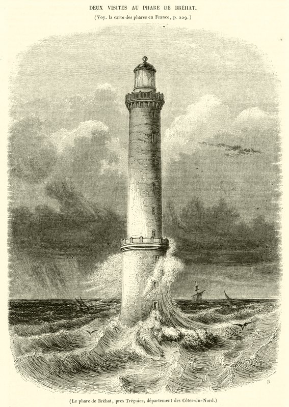 Der Leuchtturm von Brehat, bei Treguier, Département Côtes-d