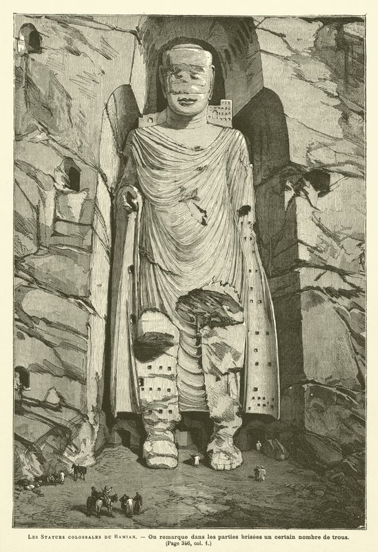 Die kolossalen Statuen von Bamiyan von French School