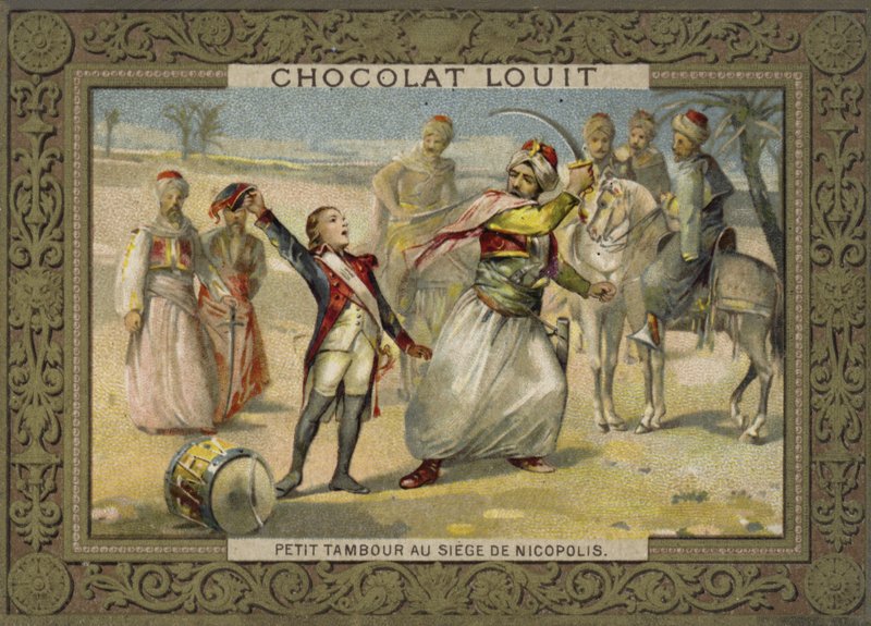 Kleiner Trommlerjunge bei der Belagerung von Nikopolis, 1798 von French School