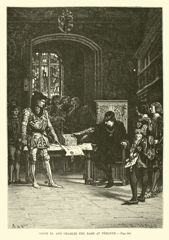 Ludwig XI und Karl der Kühne in Peronne von French School