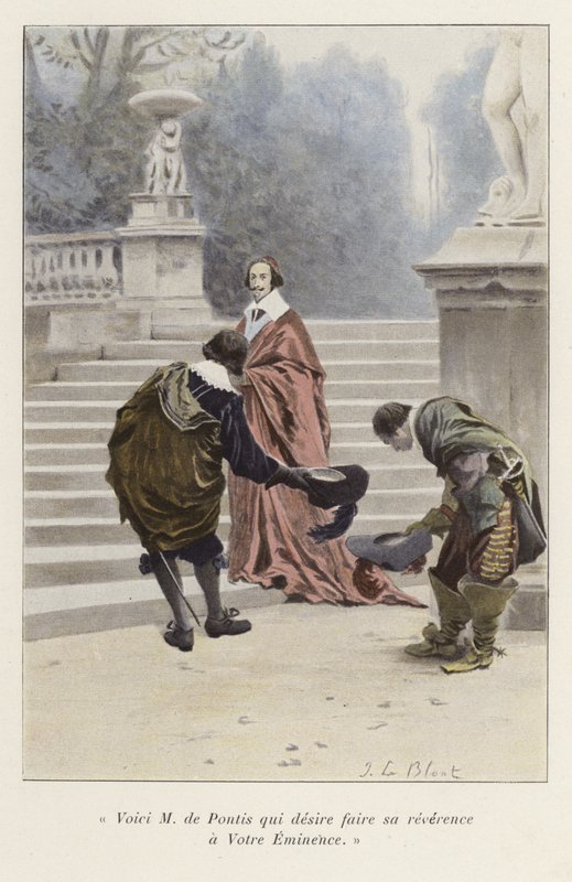 Louis de Pontis wird Kardinal Richelieu vorgestellt, 17. Jahrhundert von French School