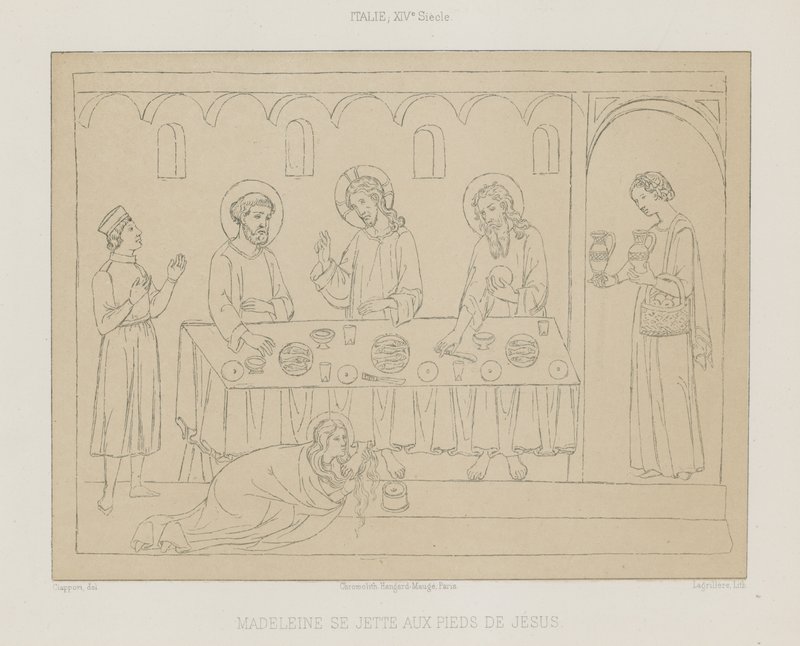 Madeleine wirft sich zu Füßen von Jesus von French School