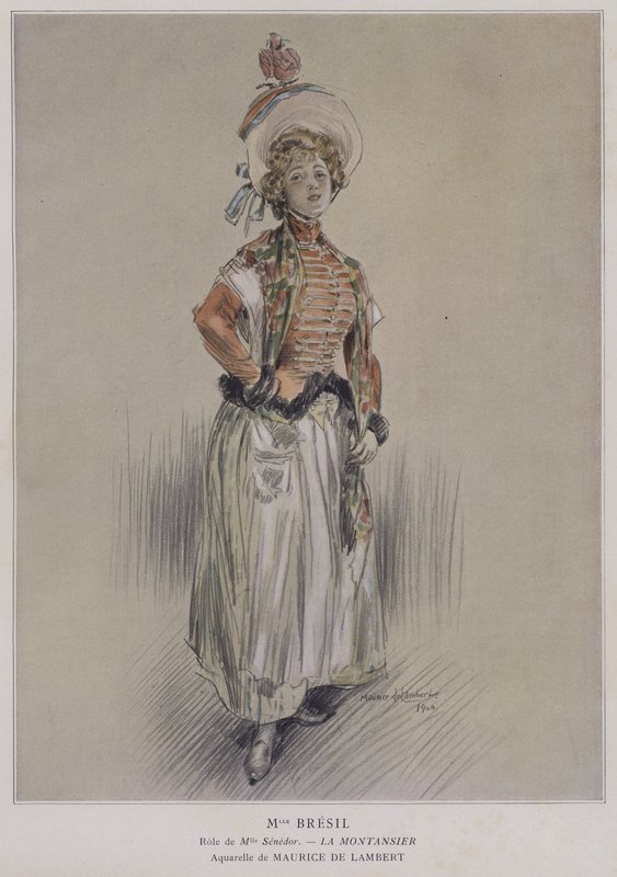 Mademoiselle Bresil als Mademoiselle Senedor in La Montansier von French School