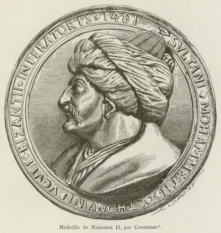 Münze von Mehmet II., von Constanzo von French School
